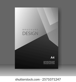 Cover design modern with black and white overlap Background. for cover book. Annual report. Brochure template, Poster, catalog. Simple Flyer promotion. magazine. Vector illustration