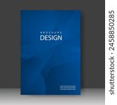 Cover design modern with blue Background. for cover book. Annual report. Brochure template, Poster, catalog. Simple Flyer promotion. magazine. Vector illustration