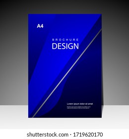 Cover design modern with blue Background. for cover book. Annual report. Brochure template, Poster, catalog. Simple Flyer promotion. magazine. Vector illustration