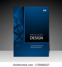 Cover design modern with blue Background. for cover book. Annual report. Brochure template, Poster, catalog. Simple Flyer promotion. magazine. Vector illustration