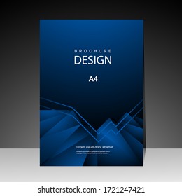 Cover design modern with blue Background. for cover book. Annual report. Brochure template, Poster, catalog. Simple Flyer promotion. magazine. Vector illustration