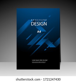 Cover design modern with blue Background. for cover book. Annual report. Brochure template, Poster, catalog. Simple Flyer promotion. magazine. Vector illustration