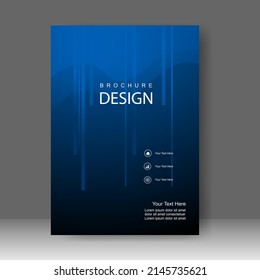 Cover design modern with blue Background. for cover book. Annual report. Brochure template, Poster, catalog. Simple Flyer promotion. magazine. Vector illustration