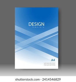 Diseño de portada moderno con fondo azul. para portada. Informe anual. Plantilla de folleto, afiche, catálogo. Promoción simple de volante. de la barra Formato. Ilustración del vector