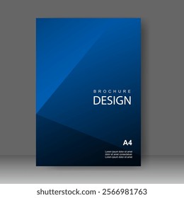 Cover design modern with blue Background. for cover book. Annual report. Brochure template, Poster, catalog. Simple Flyer promotion. magazine. Vector illustration