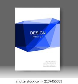 Cover design modern with Blue and White Background. for cover book. Annual report. Brochure template, Poster, catalog. Simple Flyer promotion. magazine. Vector illustration