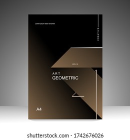 Cover design modern with brown Background. for cover book. Annual report. Brochure template, Poster, catalog. Simple Flyer promotion. magazine. Vector illustration