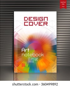 Cover design. The modern concept of design in the polygonal style. Photorealistic vector image covers for books, notebooks, annual report. The optimum combination of graphics, text & free space