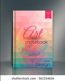 Cover design. The modern concept of cover design in the polygonal style. Cover for the annual report, magazine, book