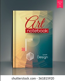 Cover design. The modern concept of cover design in the polygonal style. Photorealistic vector image covers for books, notebooks, annual report. The optimum combination of graphics, text & free space