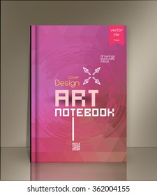 Cover design. The modern concept of cover design in the polygonal style. Photorealistic vector image covers for books, notebooks, annual report. The optimum combination of graphics, text & free space