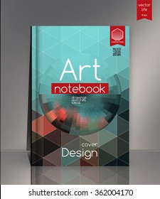 Cover design. The modern concept of cover design in the polygonal style. Photorealistic vector image covers for books, notebooks, annual report. The optimum combination of graphics, text & free space