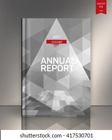Cover design. The modern concept of cover design in the polygonal style. Photorealistic vector image covers for books, notebooks, annual report. The optimum combination of graphics, text & free space