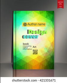 Cover design. The modern concept of cover design in the polygonal style. Photorealistic vector image covers for books, notebooks, annual report. The optimum combination of graphics, text & free space