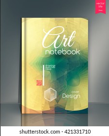 Cover design. The modern concept of cover design in the polygonal style. Photorealistic vector image covers for books, notebooks, annual report. The optimum combination of graphics, text & free space