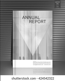 Cover design. The modern concept of cover design in the polygonal style. Photorealistic vector image covers for books, notebooks, annual report. The optimum combination of graphics, text & free space
