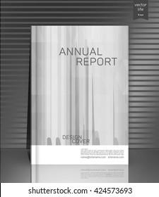 Cover design. The modern concept of cover design in the polygonal style. Photorealistic vector image covers for books, notebooks, annual report. The optimum combination of graphics, text & free space