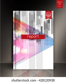 Cover design. The modern concept of cover design in the polygonal style. Photorealistic vector image covers for books, notebooks, annual report. The optimum combination of graphics, text & free space
