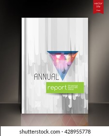 Cover design. The modern concept of cover design in the polygonal style. Photorealistic vector image covers for books, notebooks, annual report. The optimum combination of graphics, text & free space