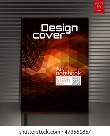 Cover design. The modern concept of design in the polygonal style. Cover for book, annual report, a notepad, a booklet.