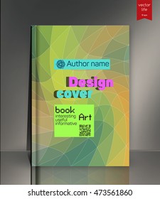 Cover design. The modern concept of design in the polygonal style. Cover for book, annual report, a notepad, a booklet.