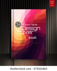 Cover design. The modern concept of design in the polygonal style. Cover for book, annual report, a notepad, a booklet.