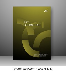 Cover design modern with Gold Background. for cover book. Annual report. Brochure template, Poster, catalog. Simple Flyer promotion. magazine. Vector illustration