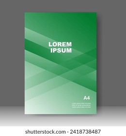 Cover design modern with green layer Background. for cover book. Annual report. Brochure template, Poster, catalog. Simple Flyer promotion. magazine. Vector illustration