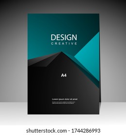 Cover design modern with light blue Background. for cover book. Annual report. Brochure template, Poster, catalog. Simple Flyer promotion. magazine. Vector illustration