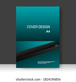 Diseño de carátula de fondo azul claro moderno. para portada. Informe anual. Plantilla de folleto, afiche, catálogo. Promoción simple de volante. de la barra Formato. Ilustración del vector