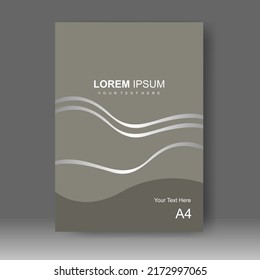 Diseño de carátulas moderno con ondas de línea de lujo Fondo. para portada. Informe anual. Plantilla de folleto, afiche, catálogo. Promoción simple de volante. de la barra Formato. Ilustración del vector