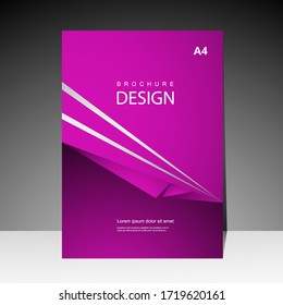 Cover design modern with pink Background. for cover book. Annual report. Brochure template, Poster, catalog. Simple Flyer promotion. magazine. Vector illustration
