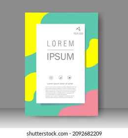 Cover design modern poster A4 size. Annual report. Brochure template, catalog. Simple Flyer promotion. magazine. Vector illustration