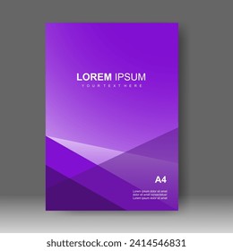 Cover design modern with Purple Background. for cover book. Annual report. Brochure template, Poster, catalog. Simple Flyer promotion. magazine. Vector illustration