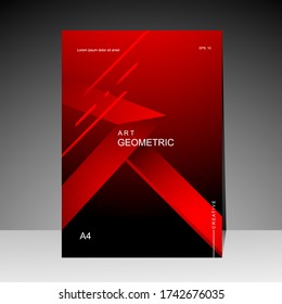 Cover Design Modern With Red Background. For Cover Book. Annual Report. Brochure Template, Poster, Catalog. Simple Flyer Promotion. Magazine. Vector Illustration