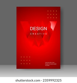 Cover design modern with red Background. for cover book. Annual report. Brochure template, Poster, catalog. Simple Flyer promotion. magazine. Vector illustration
