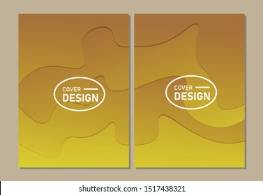 Cover design modern template paper cut design abstract background