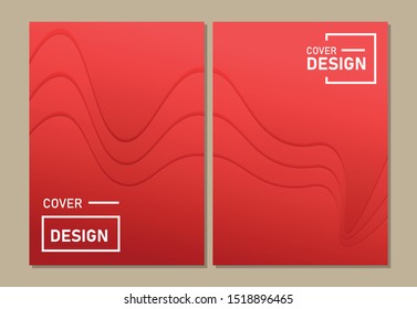 Cover design modern template paper cut design abstract background