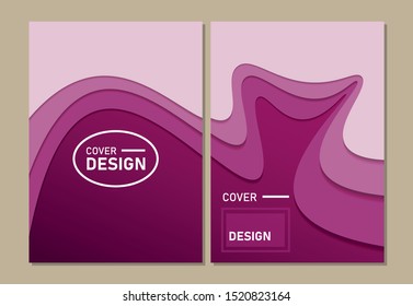 Cover design modern template paper cut design abstract background