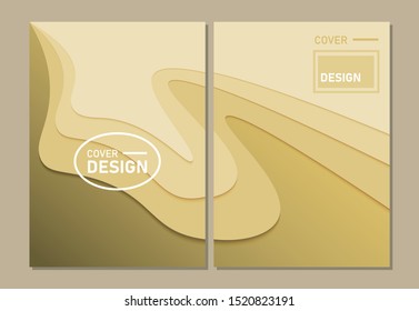Cover design modern template paper cut design abstract background