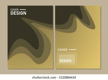 Cover design modern template paper cut design abstract background