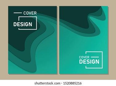 Cover design modern template paper cut design abstract background