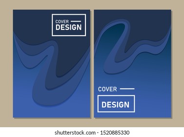 Cover design modern template paper cut design abstract background