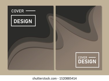 Cover design modern template paper cut design abstract background