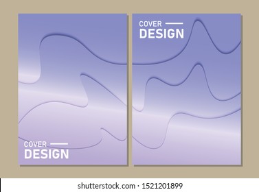 Cover design modern template paper cut design abstract background