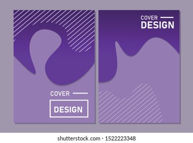 Cover design modern template paper cut design abstract background