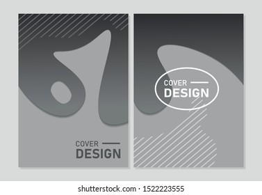 Cover design modern template paper cut design abstract background