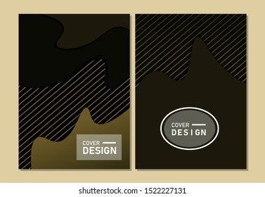 Cover design modern template paper cut design abstract background