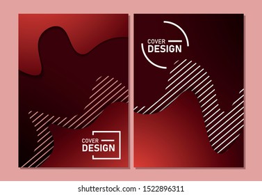Cover design modern template paper cut design abstract background