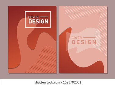 Cover design modern template paper cut design abstract background